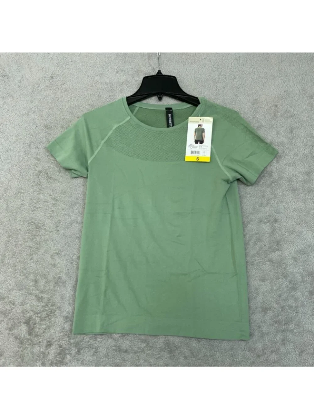 NWT Mondetta Women's S Fitted Active Seamless T-Shirt Green B1654